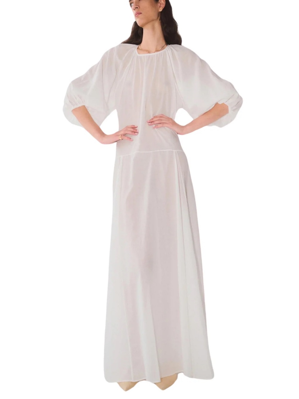 Matin Studio Inverted Pleat Dress White NWT Aus 6/ US 2
